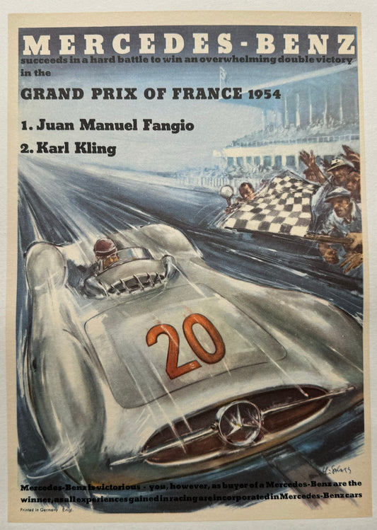 Mercedes Benz Grand Prix France 1954
