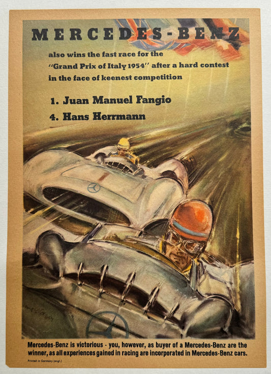 Mercedes Benz Grand Prix Italy 1954