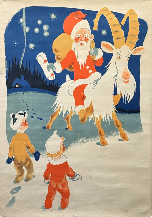 Santa on a goat
