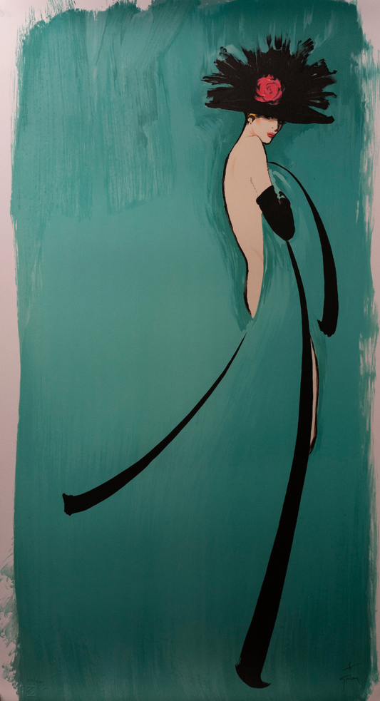 René Gruau - Lady in Green