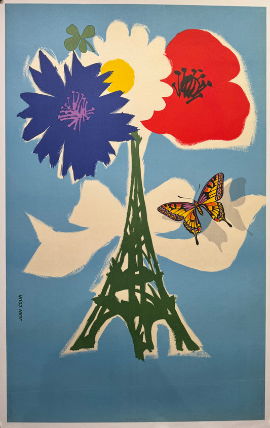 Eiffel Tower with flowers