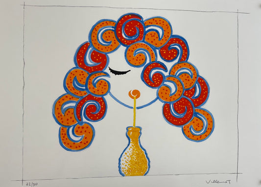 Orangina curly hair